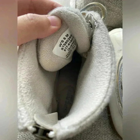 Sperrys Saltwater Tide Wool Ivory Cream Embossed Rain Duck Wedge Boot size 6 - Picture 8 of 9